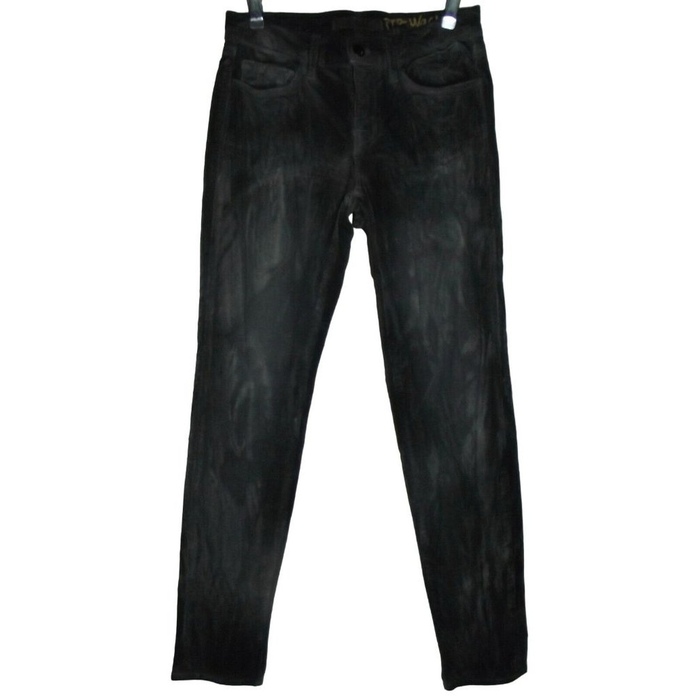 J-Brand Women's 25/4 x 29" Black Tie Dye Corduroy Skinny Pants 4 jeans cords